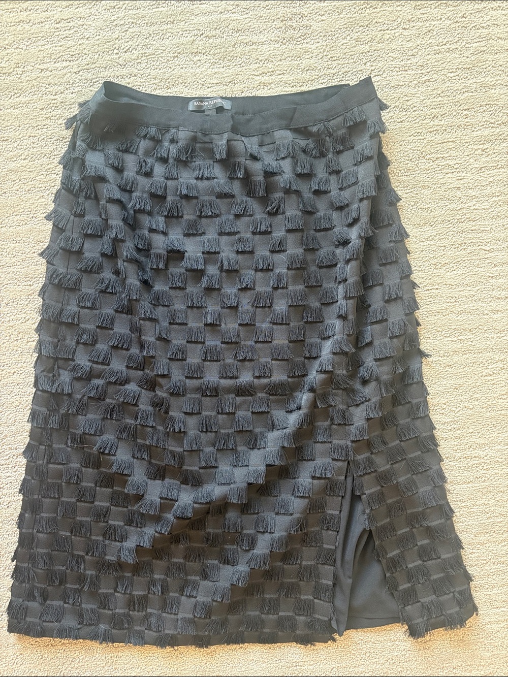 Banana Republic Black Midi Skirt with Slit